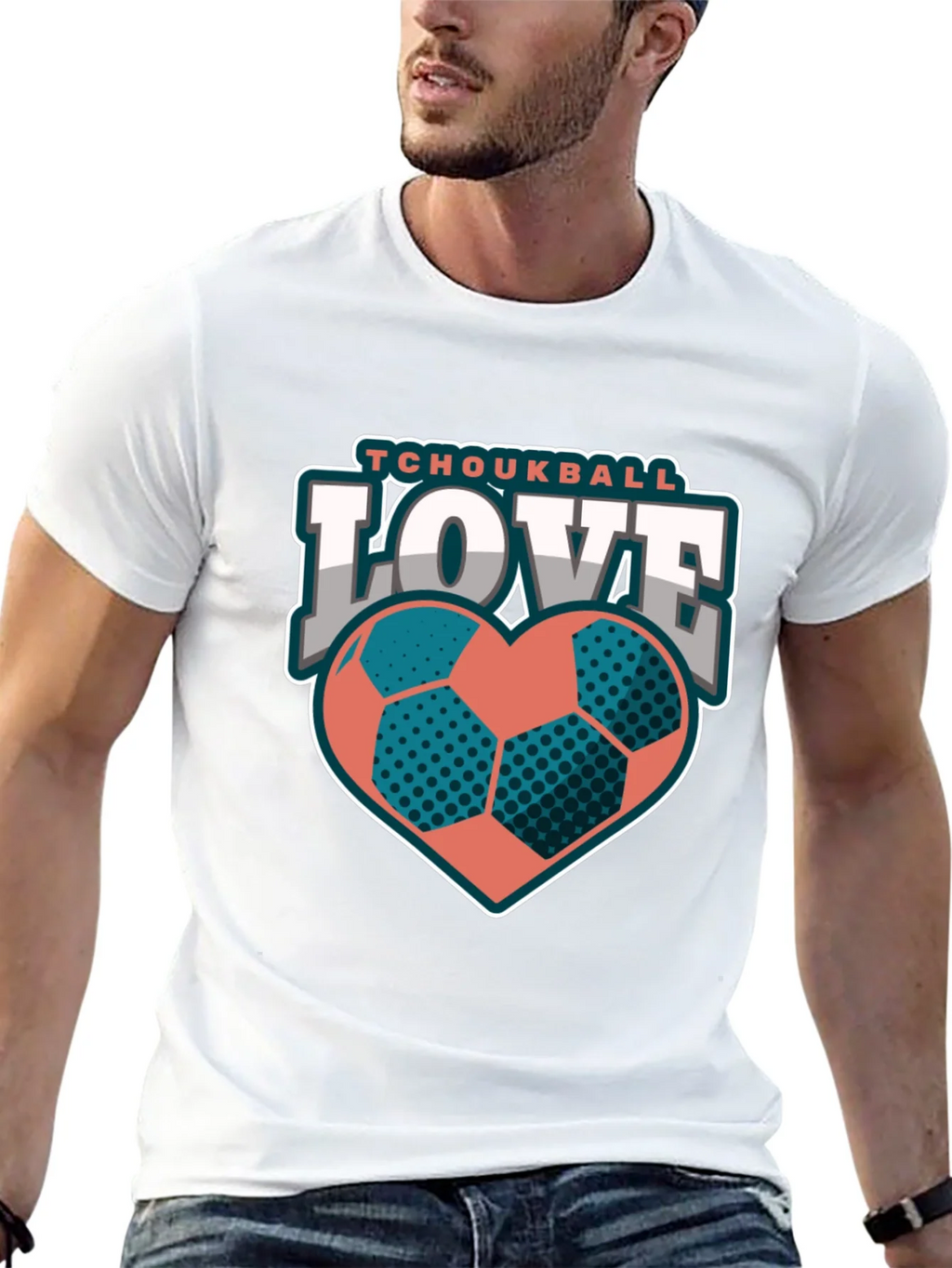 Tchoukball Love Heart Graphic T-Shirt product image 10