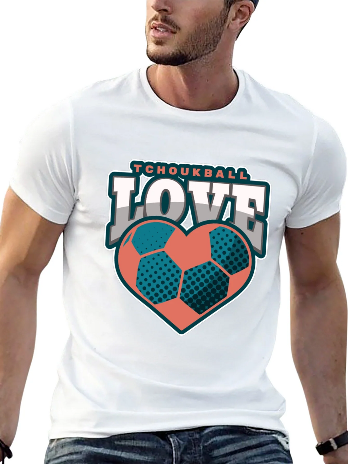 Tchoukball Love Heart Graphic T-Shirt product image 10