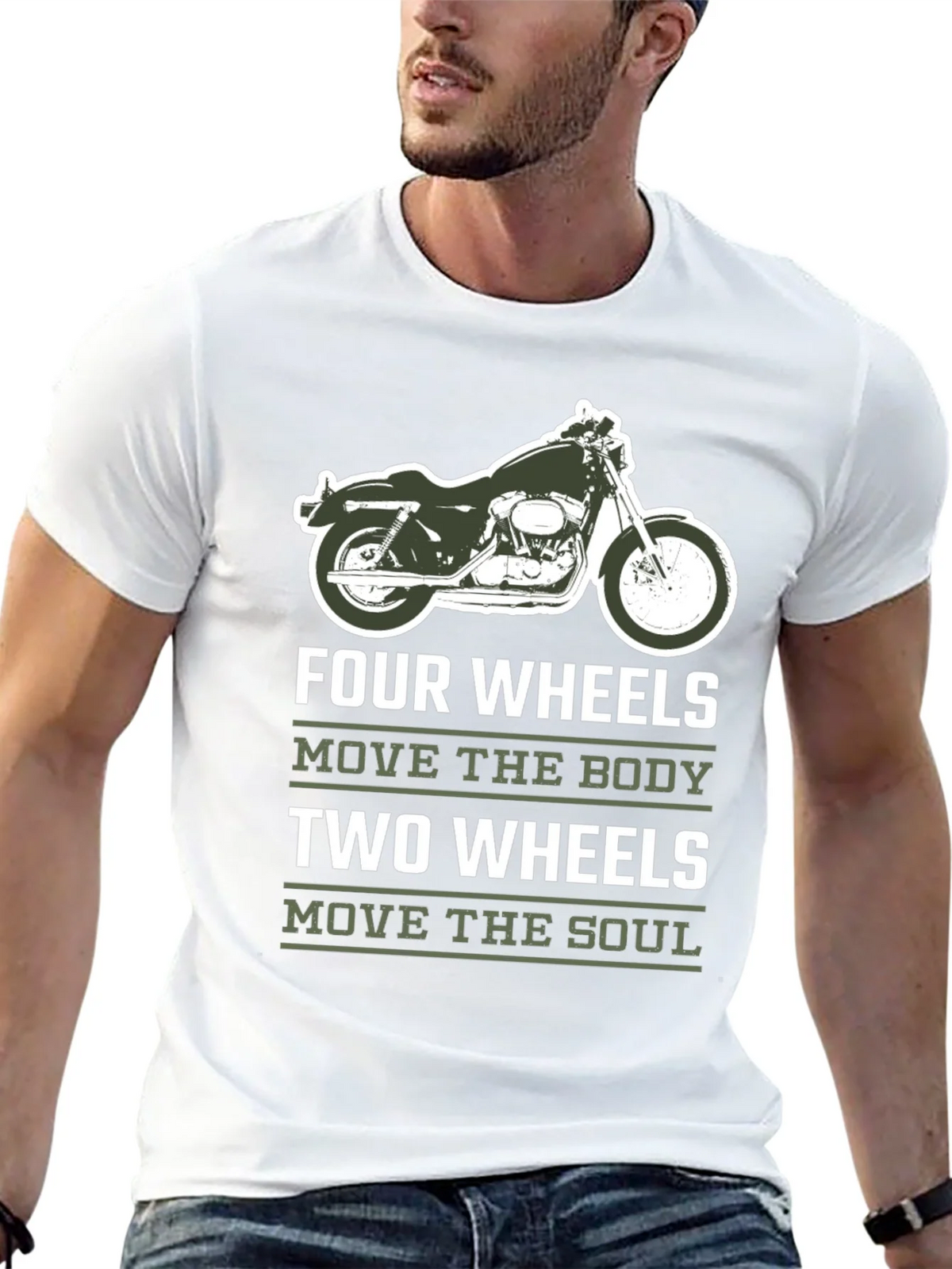 Motorcycle T-Shirt - Four Wheels Move The Body product image 12
