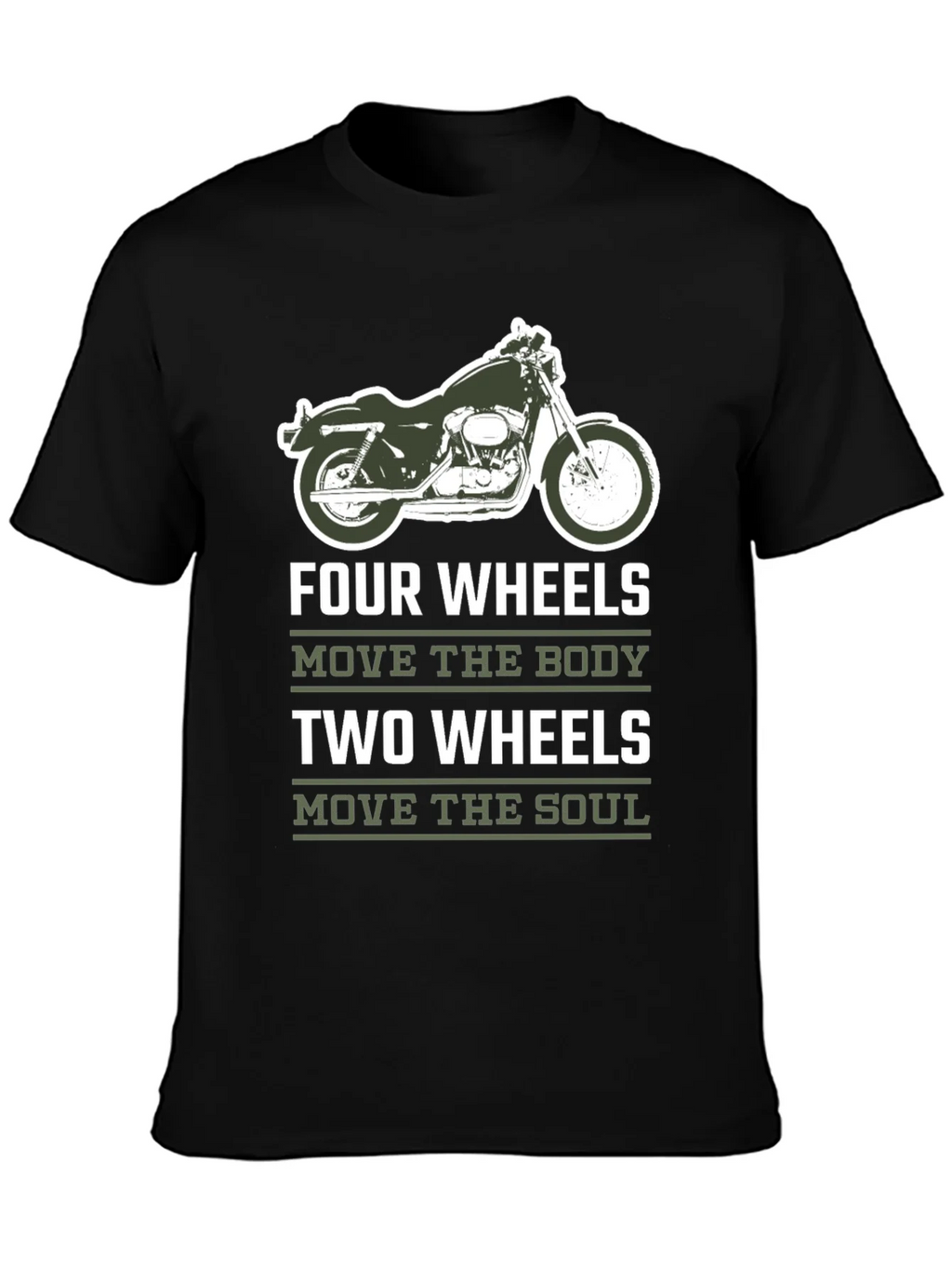 Motorcycle T-Shirt - Four Wheels Move The Body product image 3