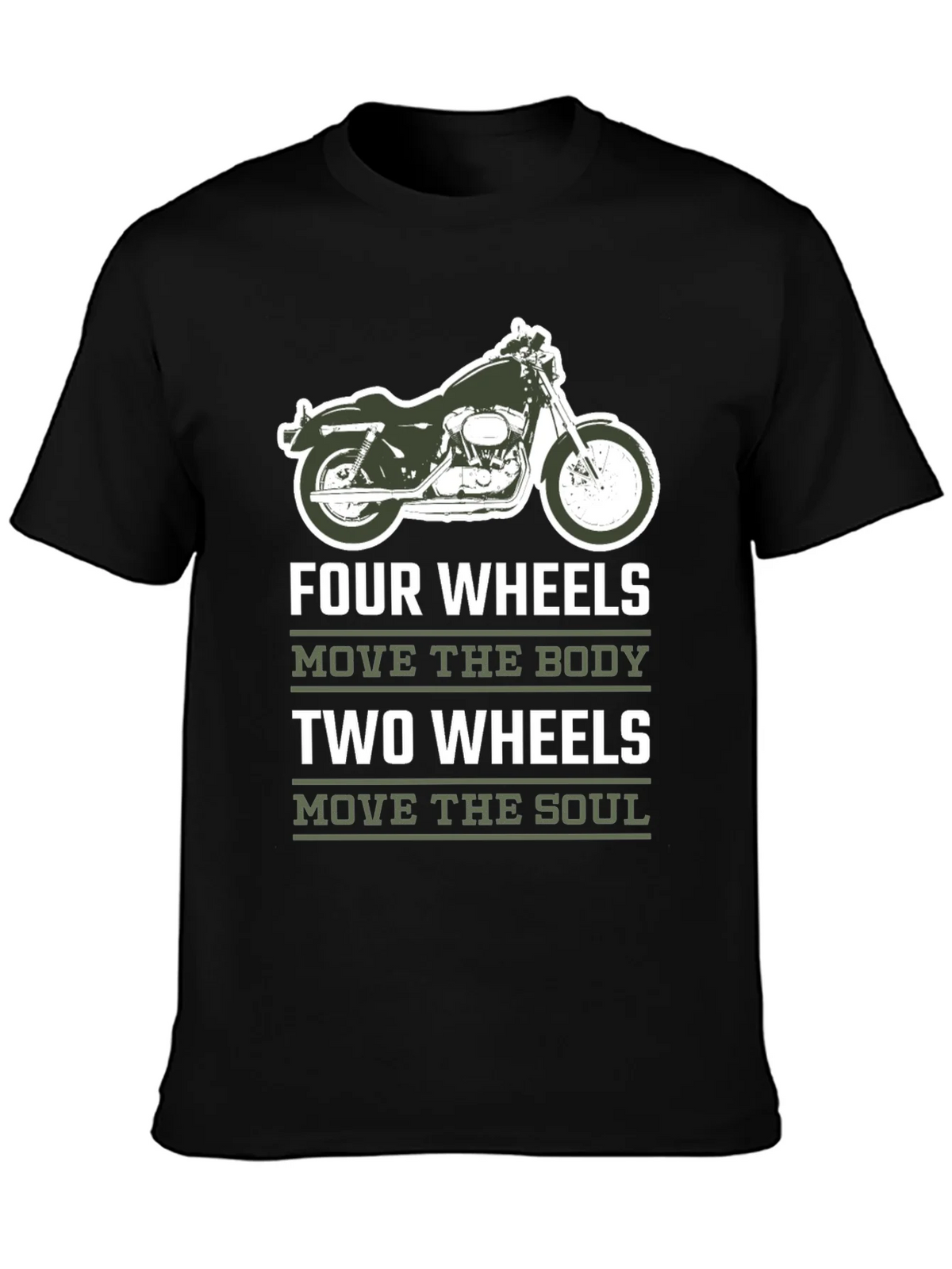 Motorcycle T-Shirt - Four Wheels Move The Body product image 3
