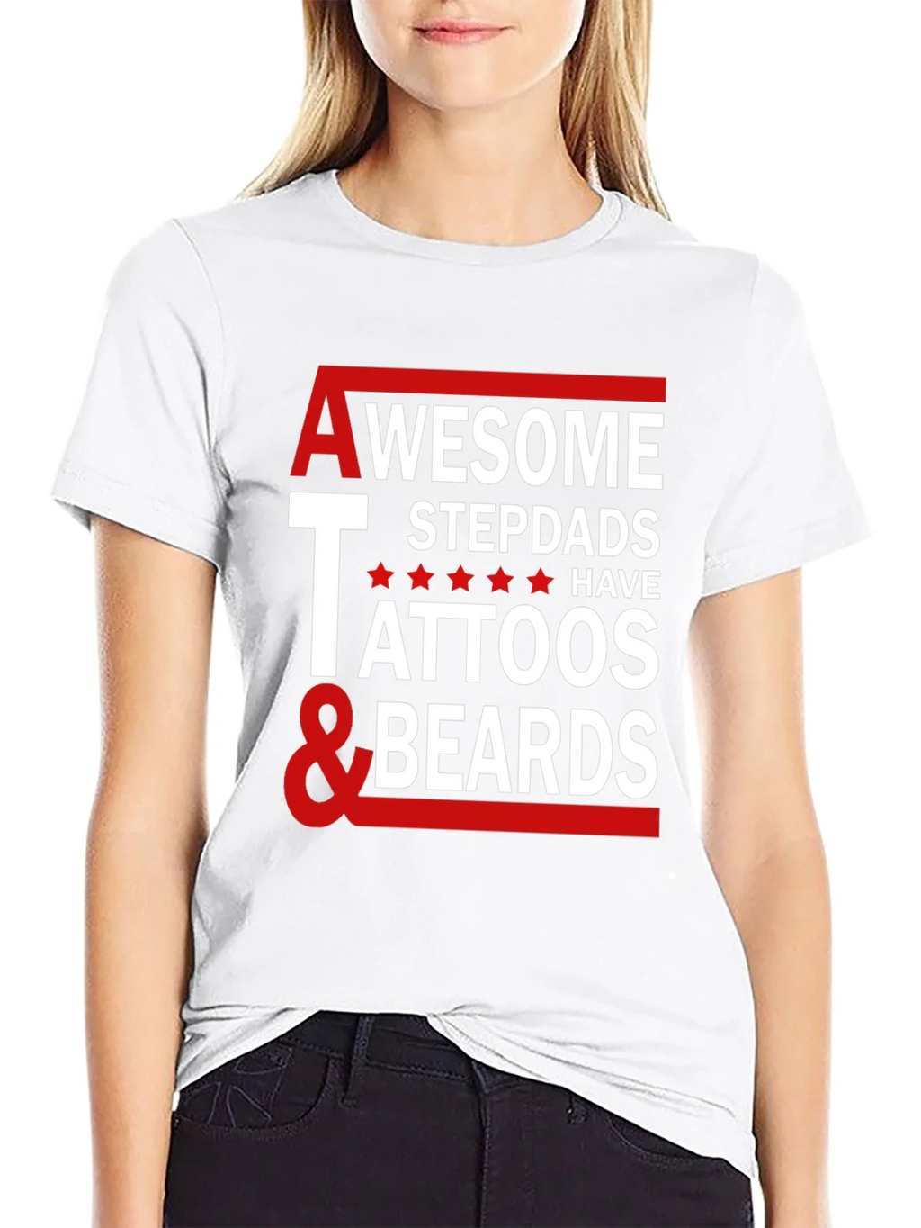 Awesome Stepdads Tattoos & Beards Graphic Tee product image 8