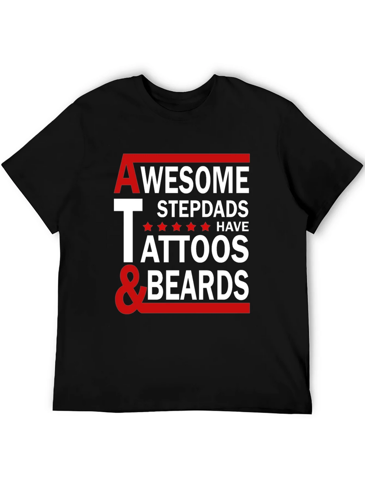 Awesome Stepdads Tattoos & Beards Graphic Tee product image 5