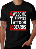 Awesome Stepdads Tattoos & Beards Graphic Tee product image 1