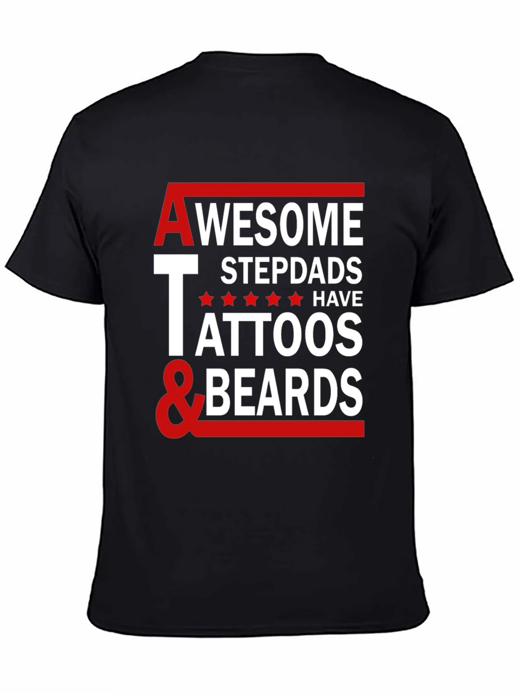 Awesome Stepdads Tattoos & Beards Graphic Tee product image 4