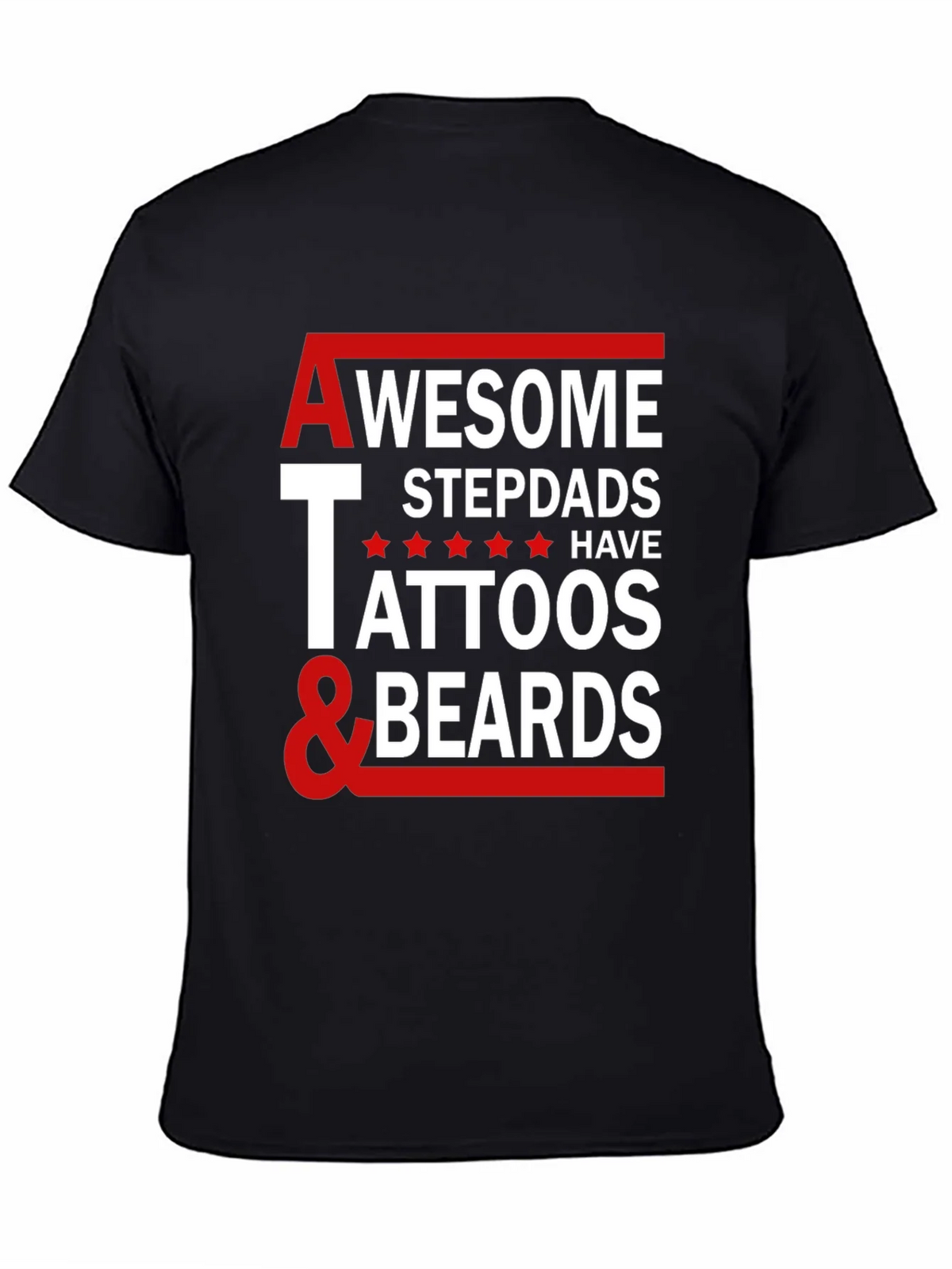 Awesome Stepdads Tattoos & Beards Graphic Tee product image 4