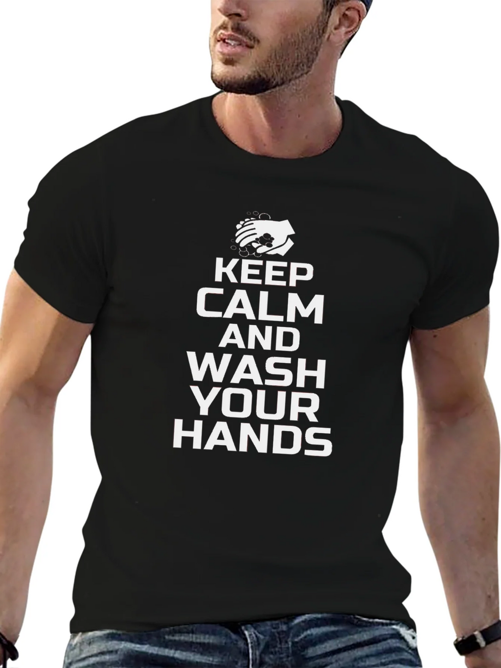 Keep Calm & Wash Your Hands Tee product image 6