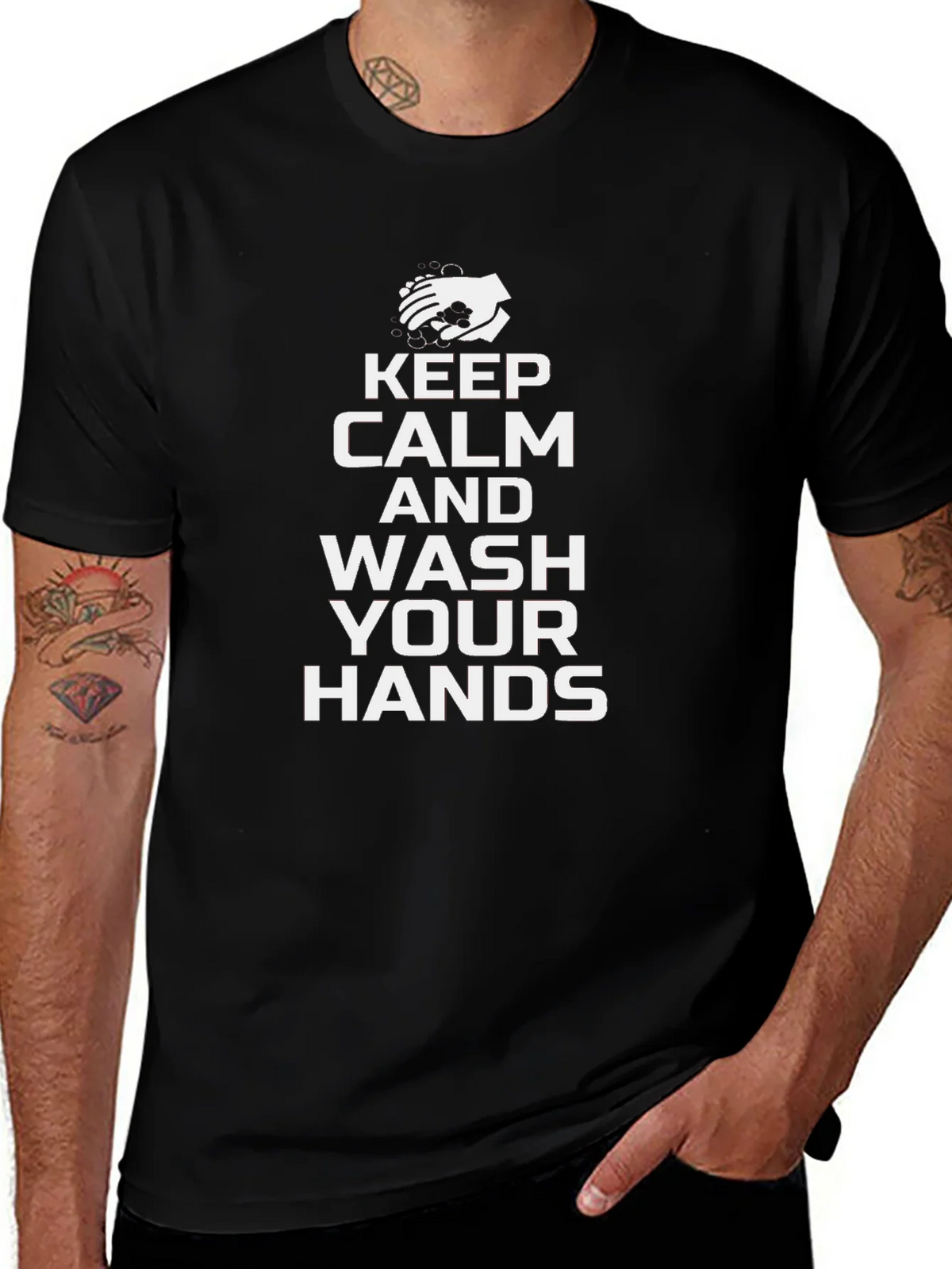 Keep Calm & Wash Your Hands Tee product image 1