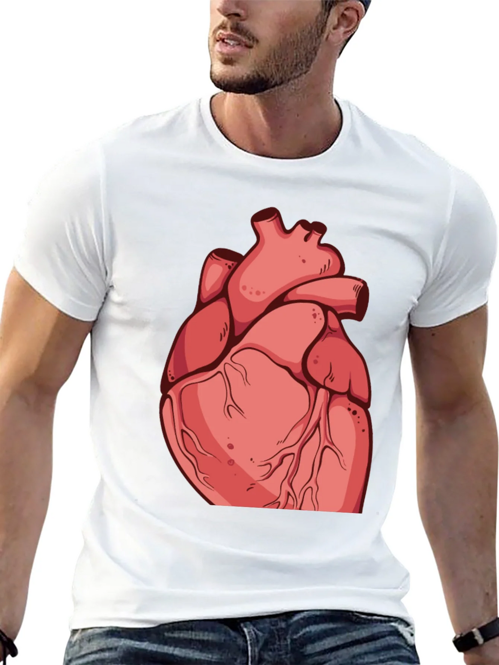 Anatomical Heart Graphic Tee - Black Cotton product image 11