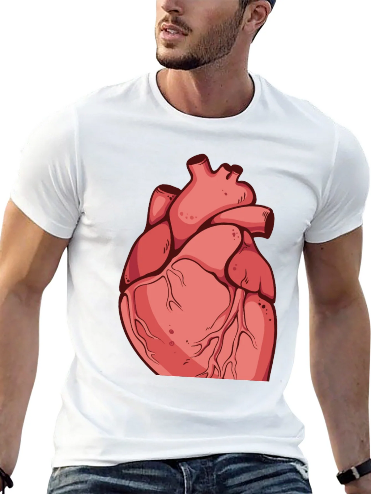 Anatomical Heart Graphic Tee - Black Cotton product image 11
