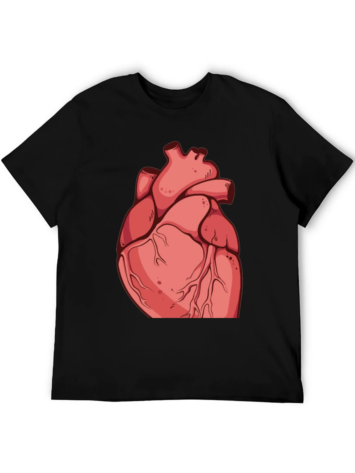 Anatomical Heart Graphic Tee - Black Cotton product image 4