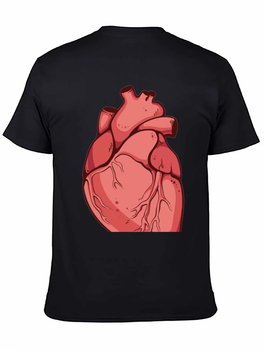 Anatomical Heart Graphic Tee - Black Cotton product image 3