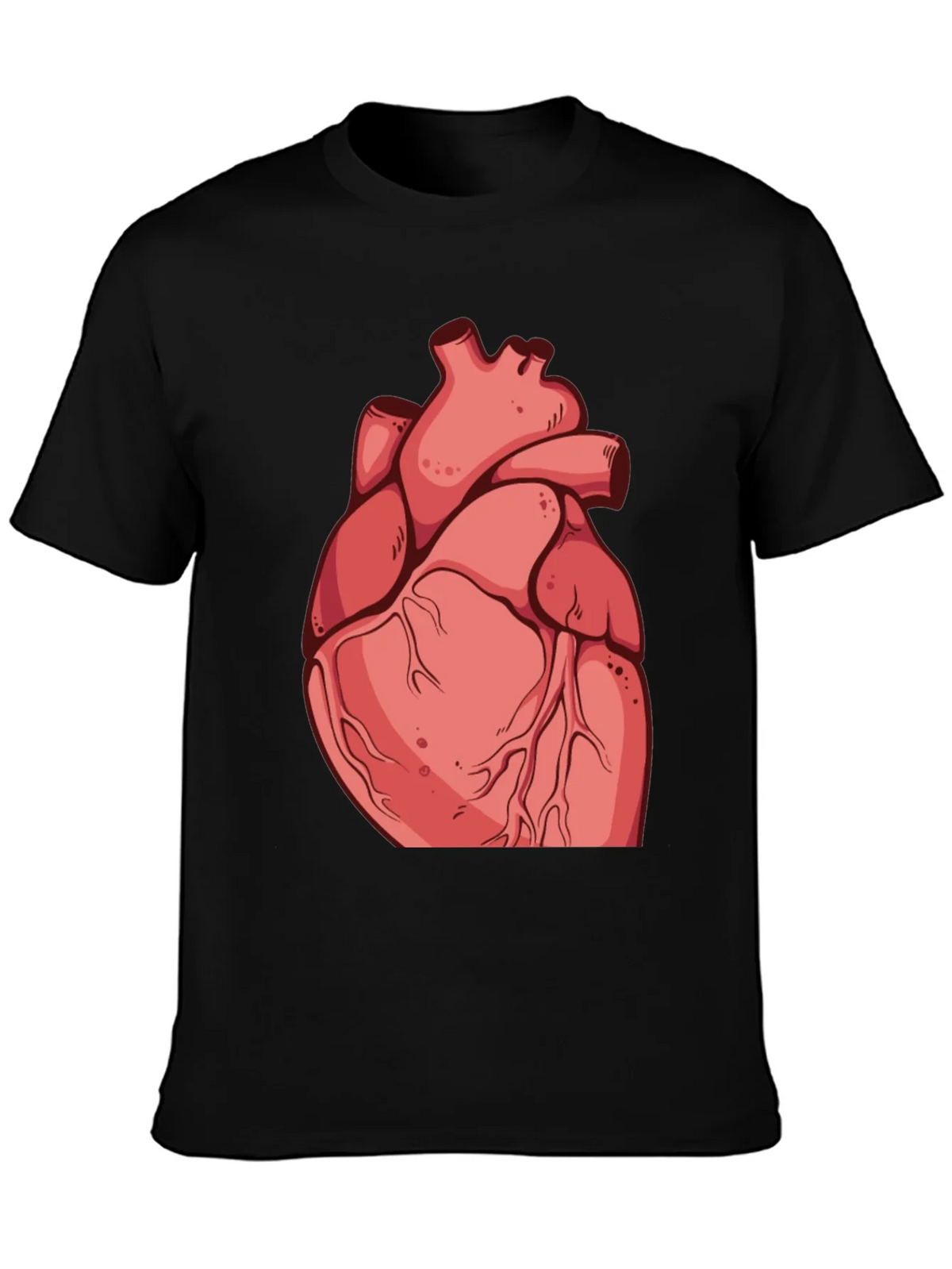 Anatomical Heart Graphic Tee - Black Cotton product image 2