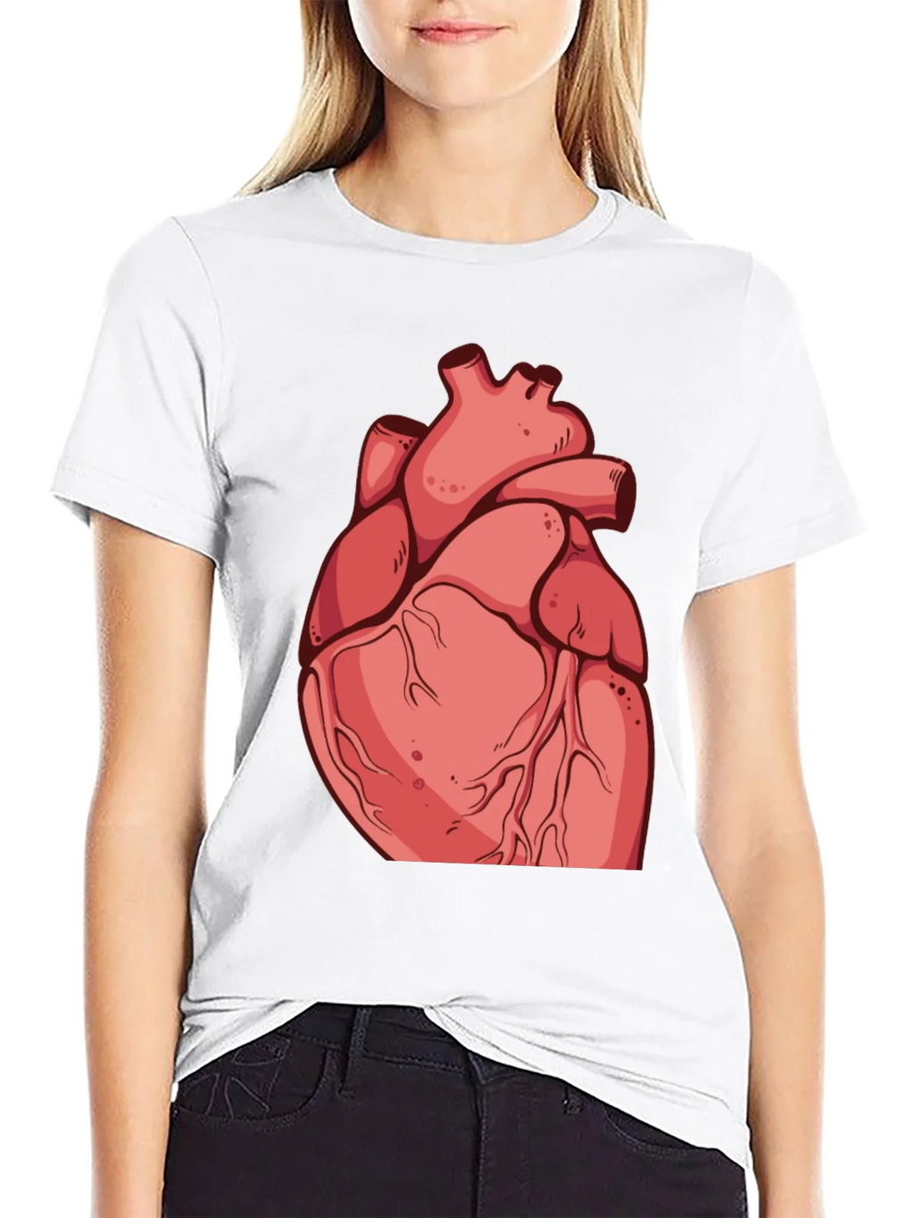 Anatomical Heart Graphic Tee - Black Cotton product image 7