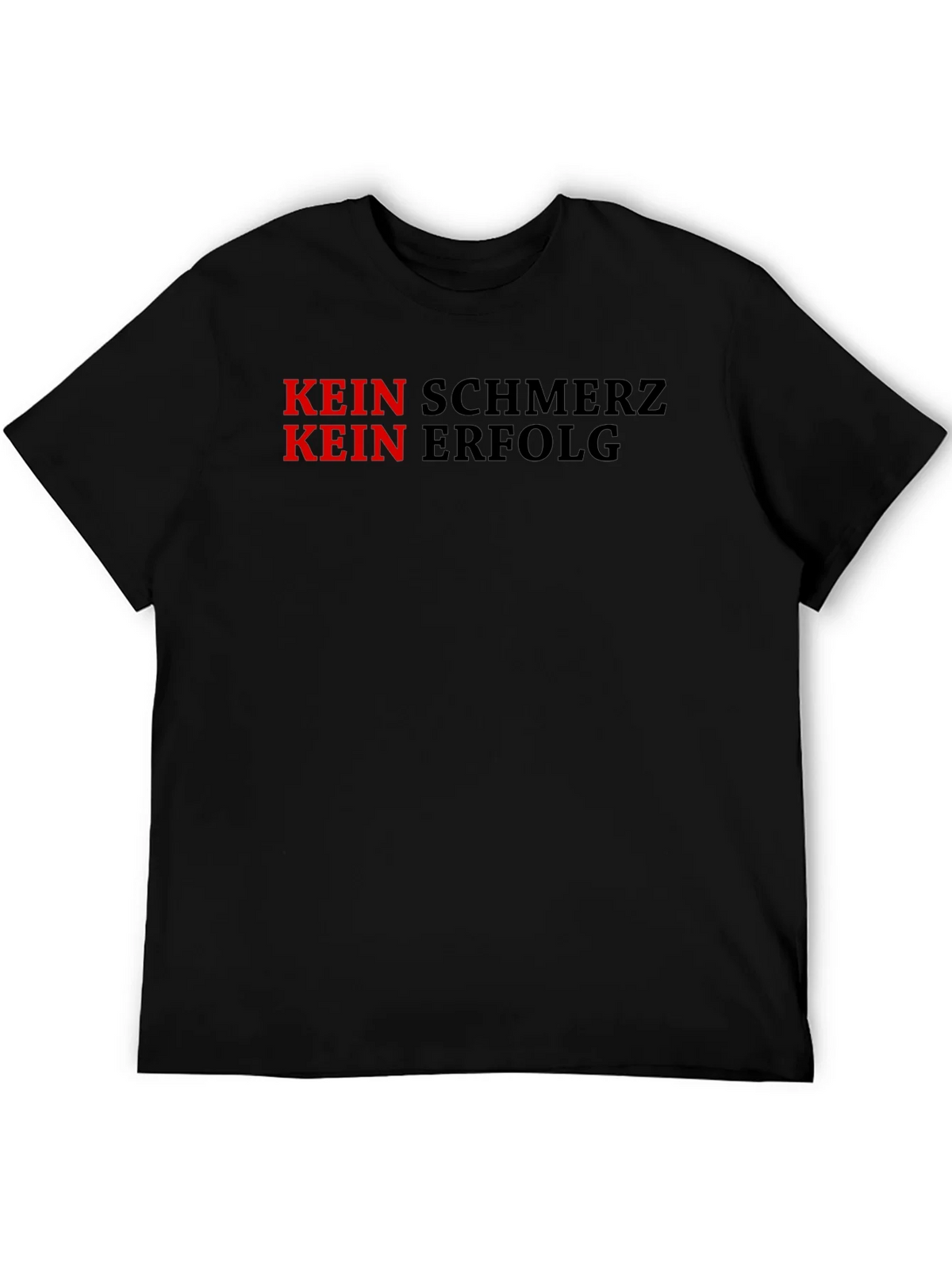 Kein Schmerz Erfolg Motivational Black T-Shirt product image 5
