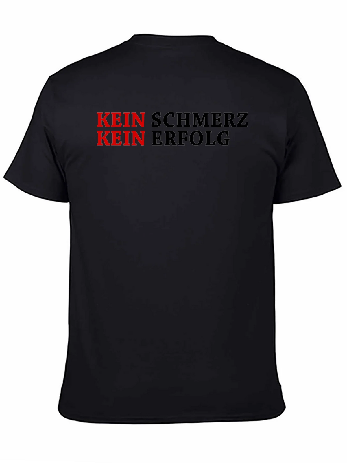 Kein Schmerz Erfolg Motivational Black T-Shirt product image 4
