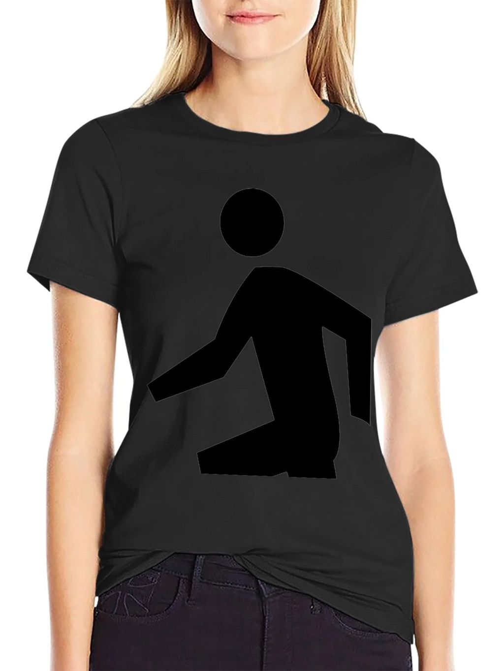 Abstract Man Black T-Shirt - Modern Graphic Tee product image 2