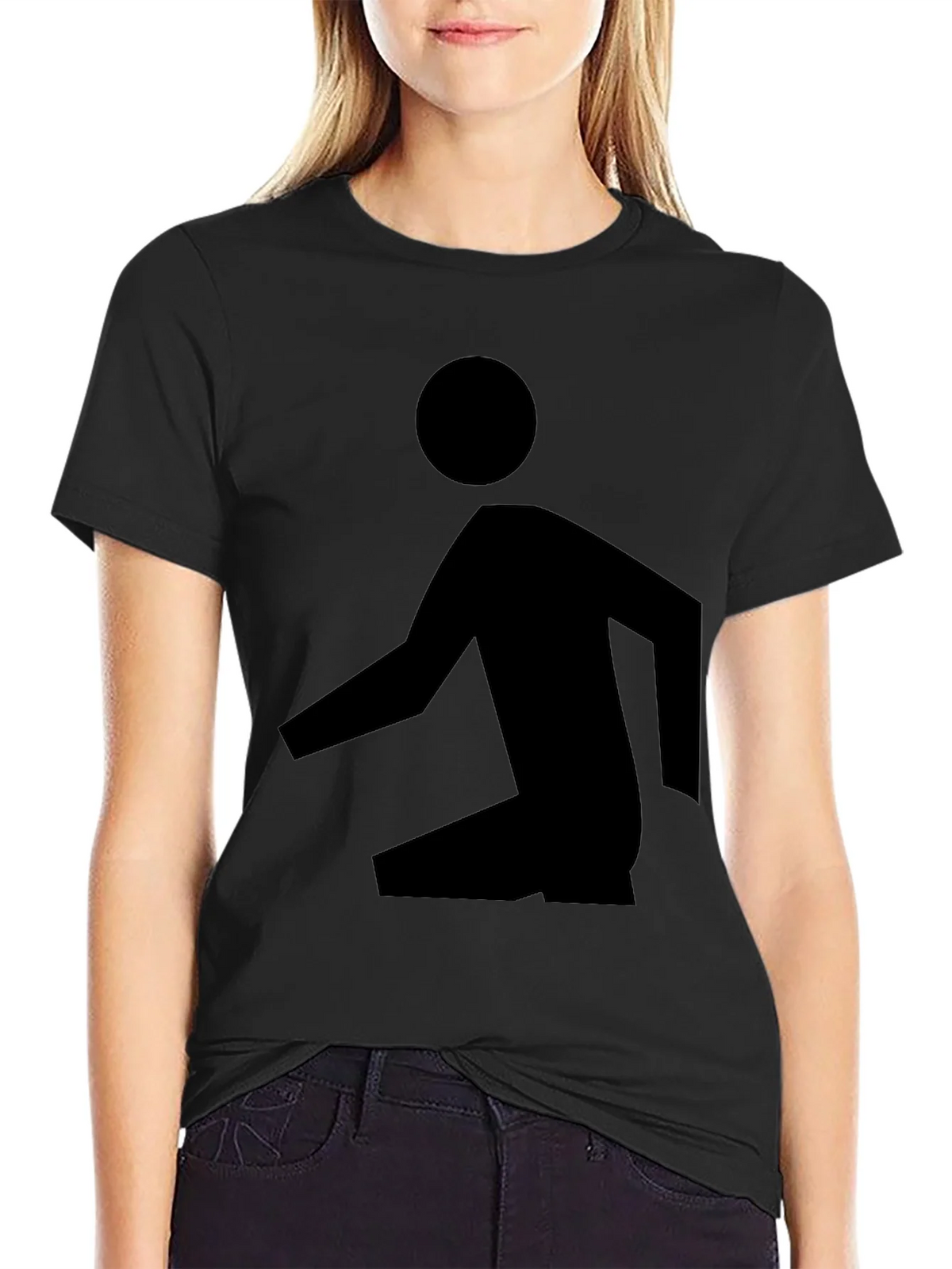 Abstract Man Black T-Shirt - Modern Graphic Tee product image 2