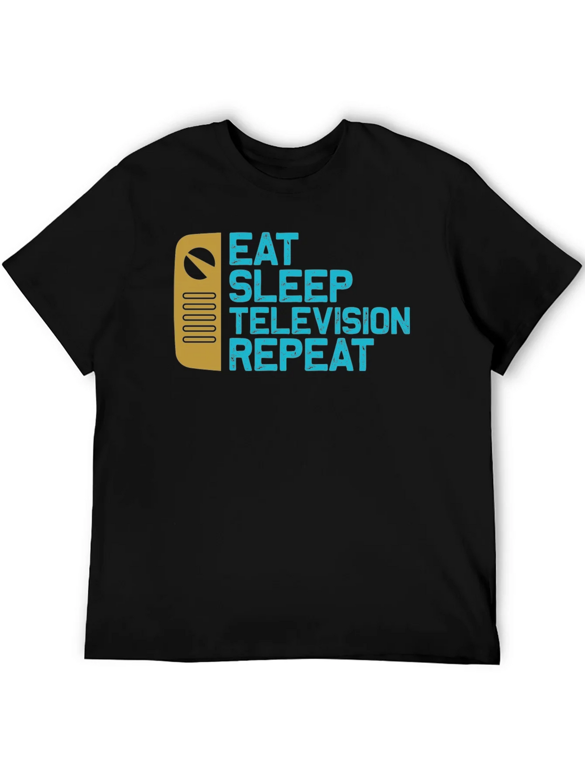 Eat Sleep Television Repeat Black Graphic Tee product image 5