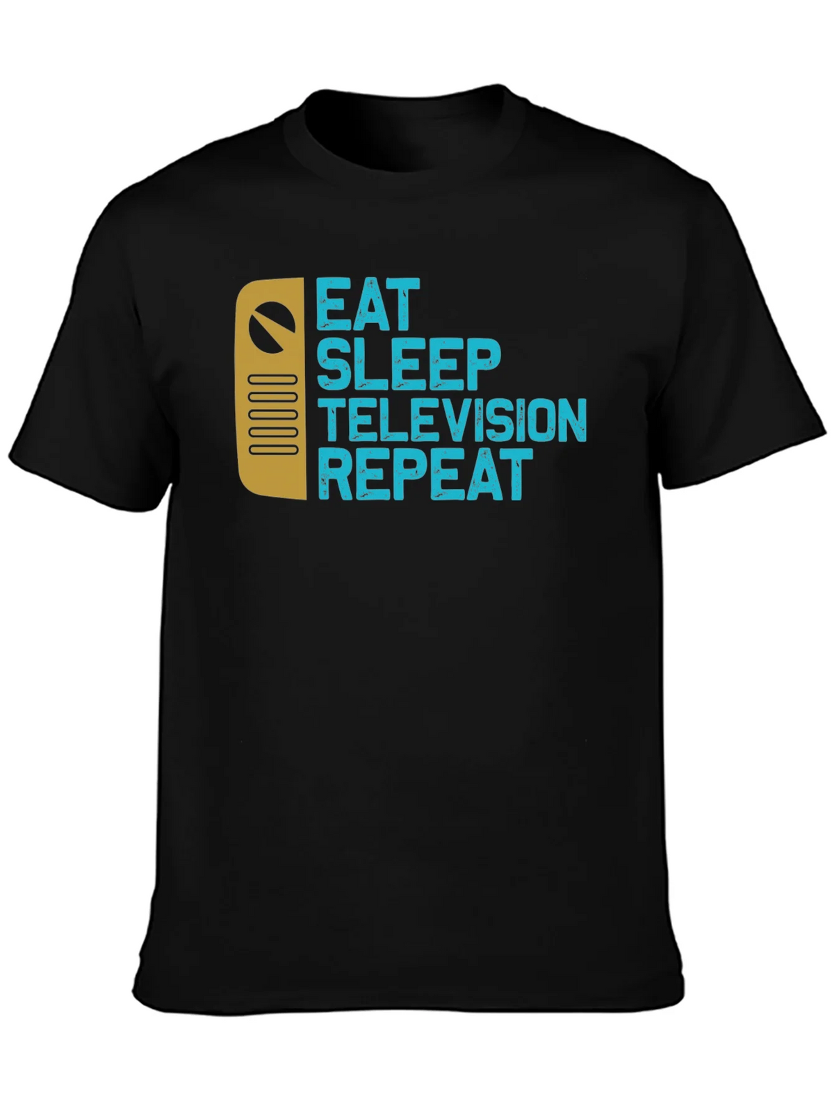 Eat Sleep Television Repeat Black Graphic Tee product image 3