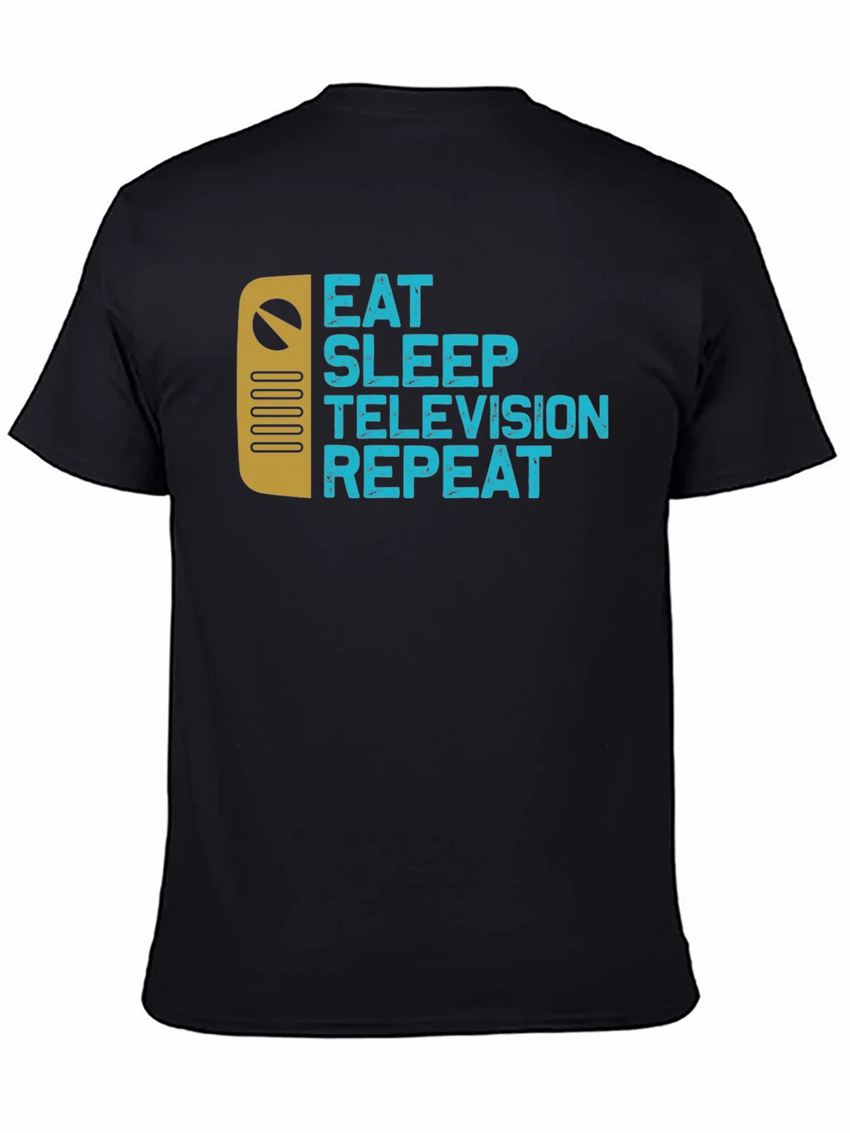 Eat Sleep Television Repeat Black Graphic Tee product image 4
