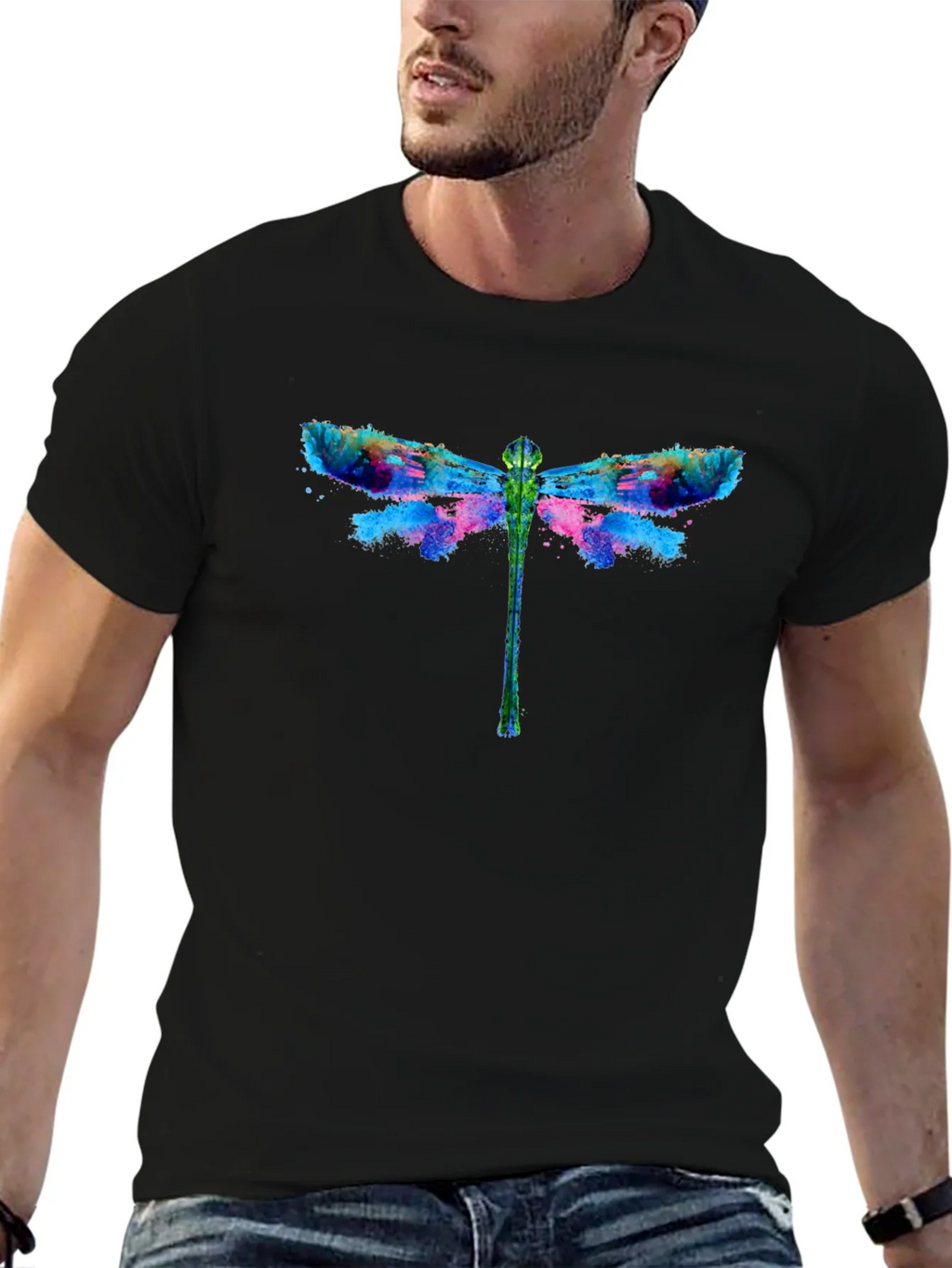 Dragonfly Graphic Black T-Shirt product image 6