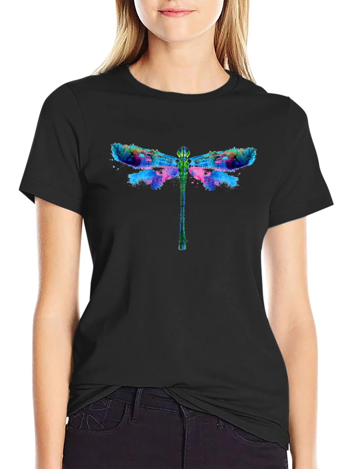 Dragonfly Graphic Black T-Shirt product image 2