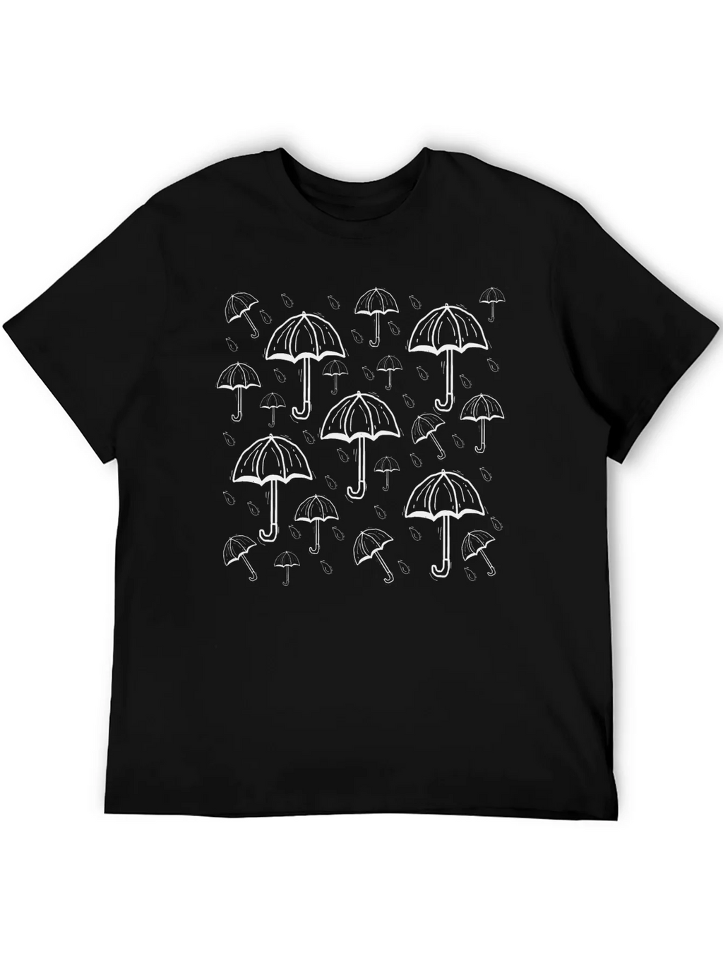Stylish Black Umbrella Pattern Tee product image 5