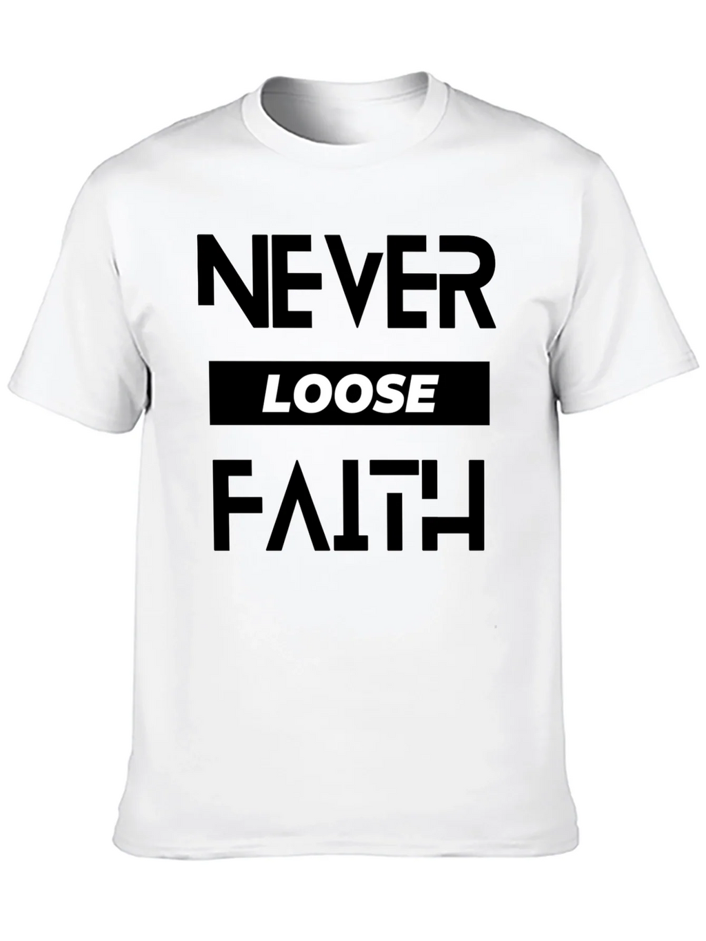 Never Loose Faith Graphic Print Black T-Shirt product image 9