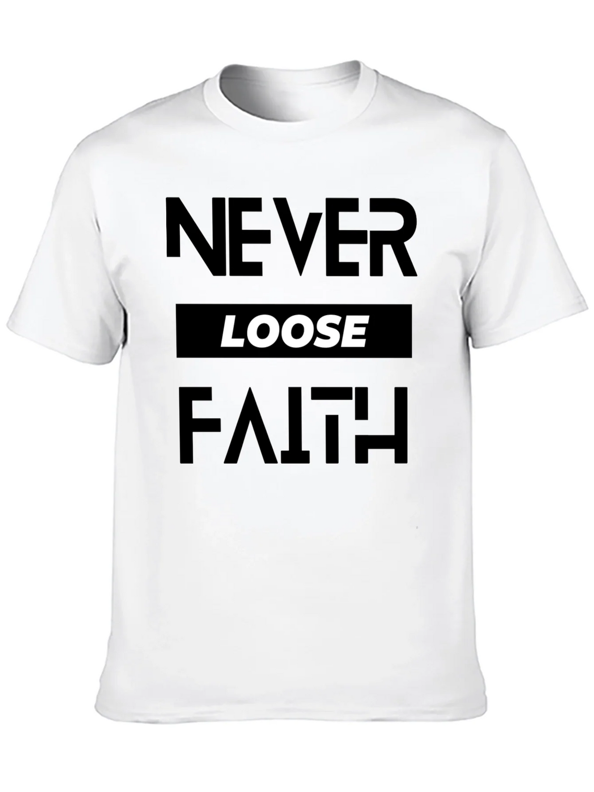 Never Loose Faith Graphic Print Black T-Shirt product image 9
