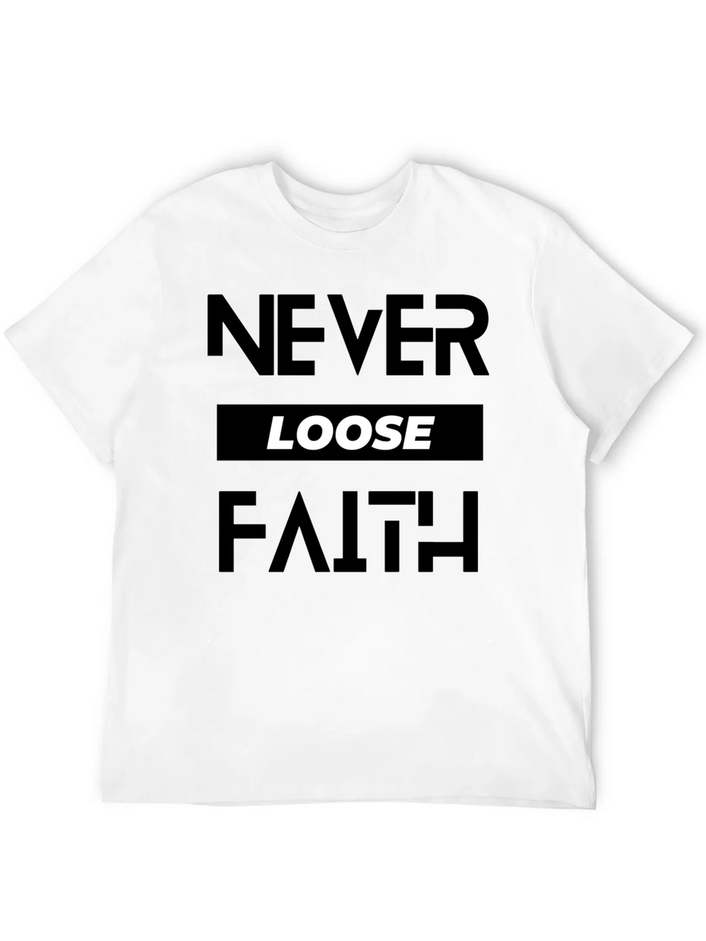Never Loose Faith Graphic Print Black T-Shirt product image 11