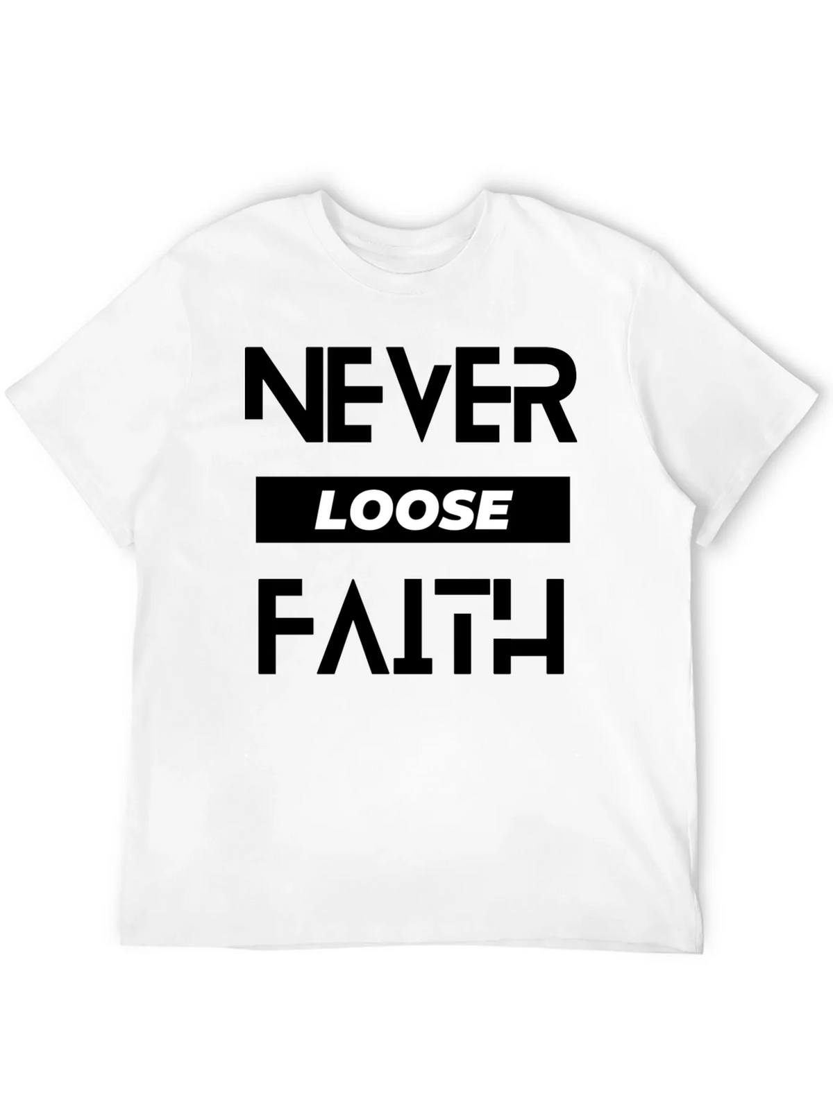 Never Loose Faith Graphic Print Black T-Shirt product image 11