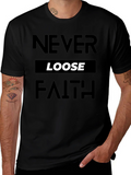 Never Loose Faith Graphic Print Black T-Shirt product image 1