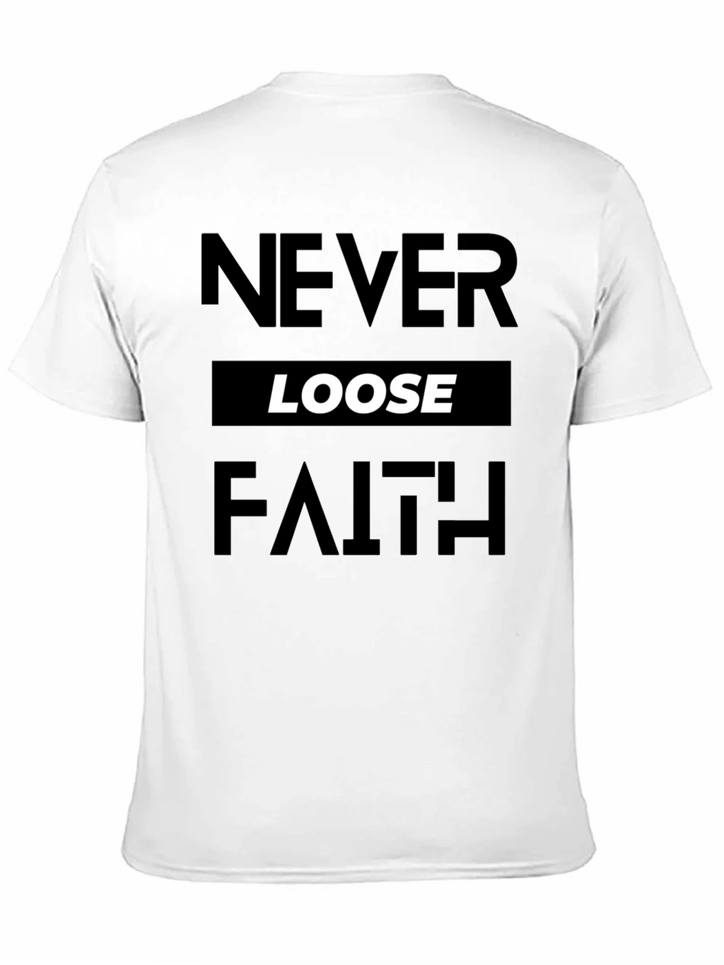 Never Loose Faith Graphic Print Black T-Shirt product image 10