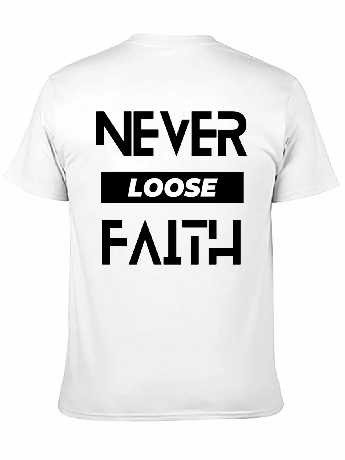 Never Loose Faith Graphic Print Black T-Shirt product image 10
