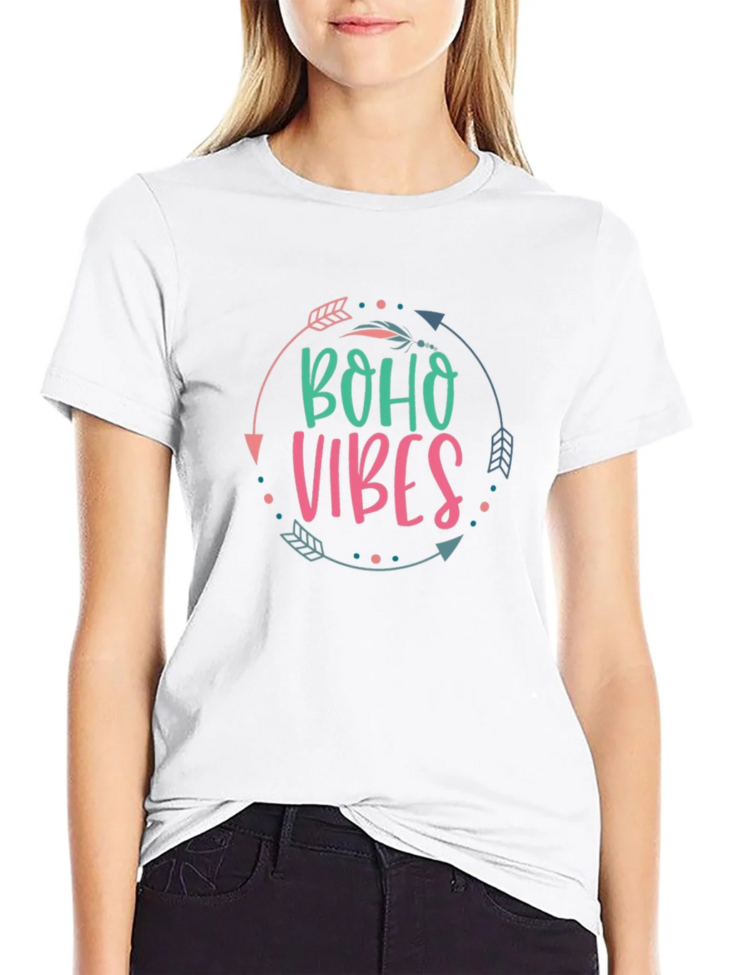 Boho Vibes Graphic Tee - Unisex Black T-Shirt product image 8