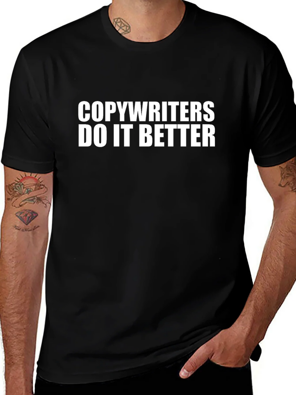 Copywriters Do It Better Black T-Shirt product image 1