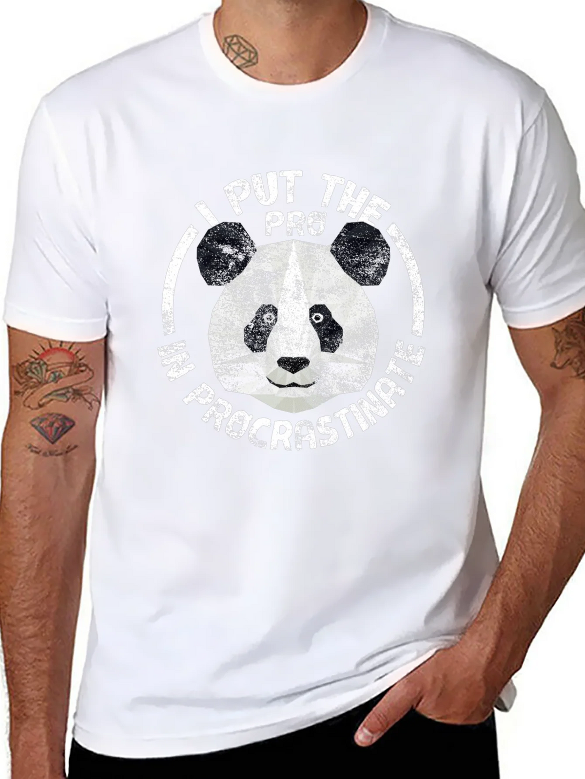 I Put the Pro in Procrastinate Panda Graphic Tee product image 6
