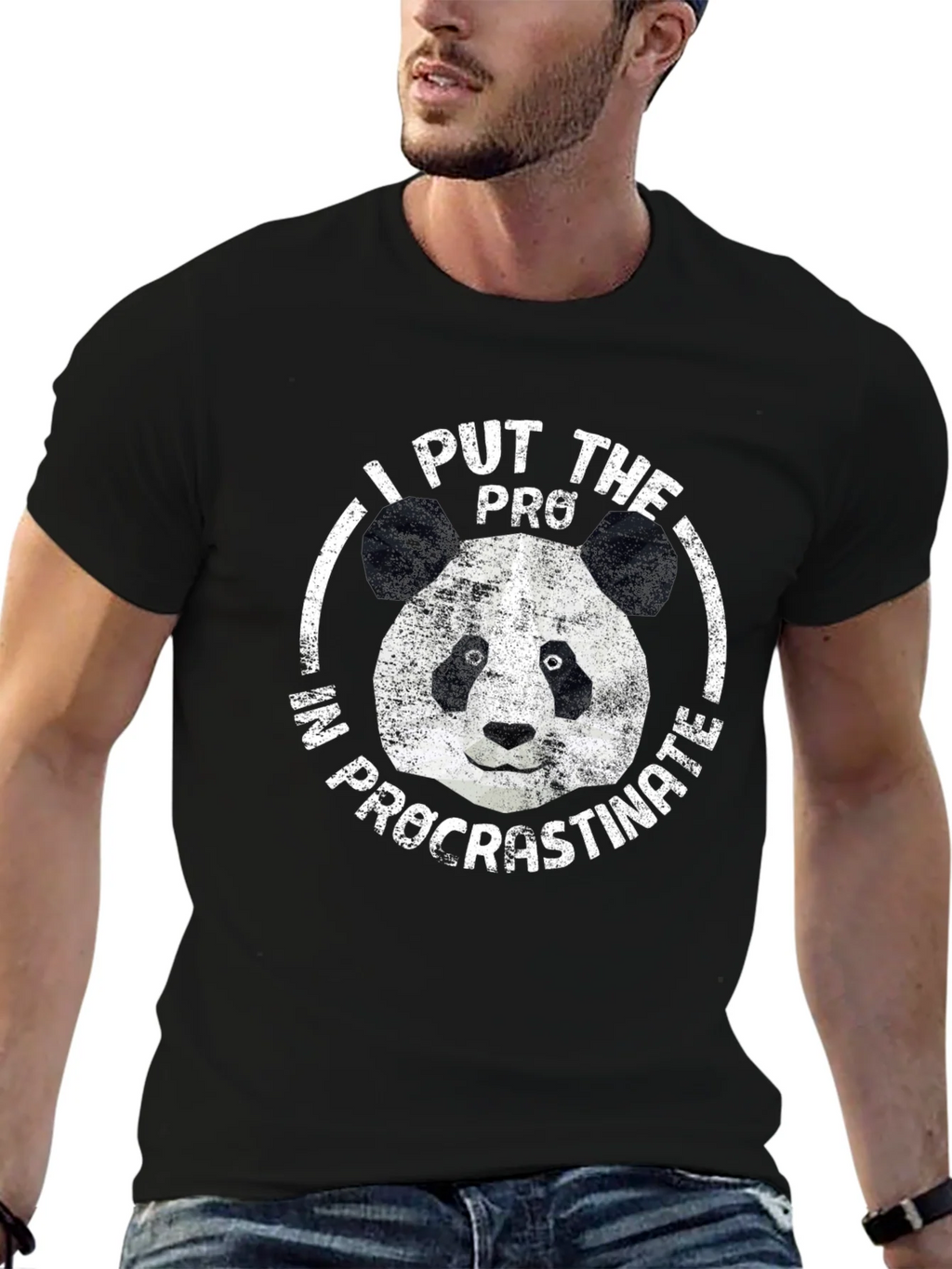 I Put the Pro in Procrastinate Panda Graphic Tee product image 5