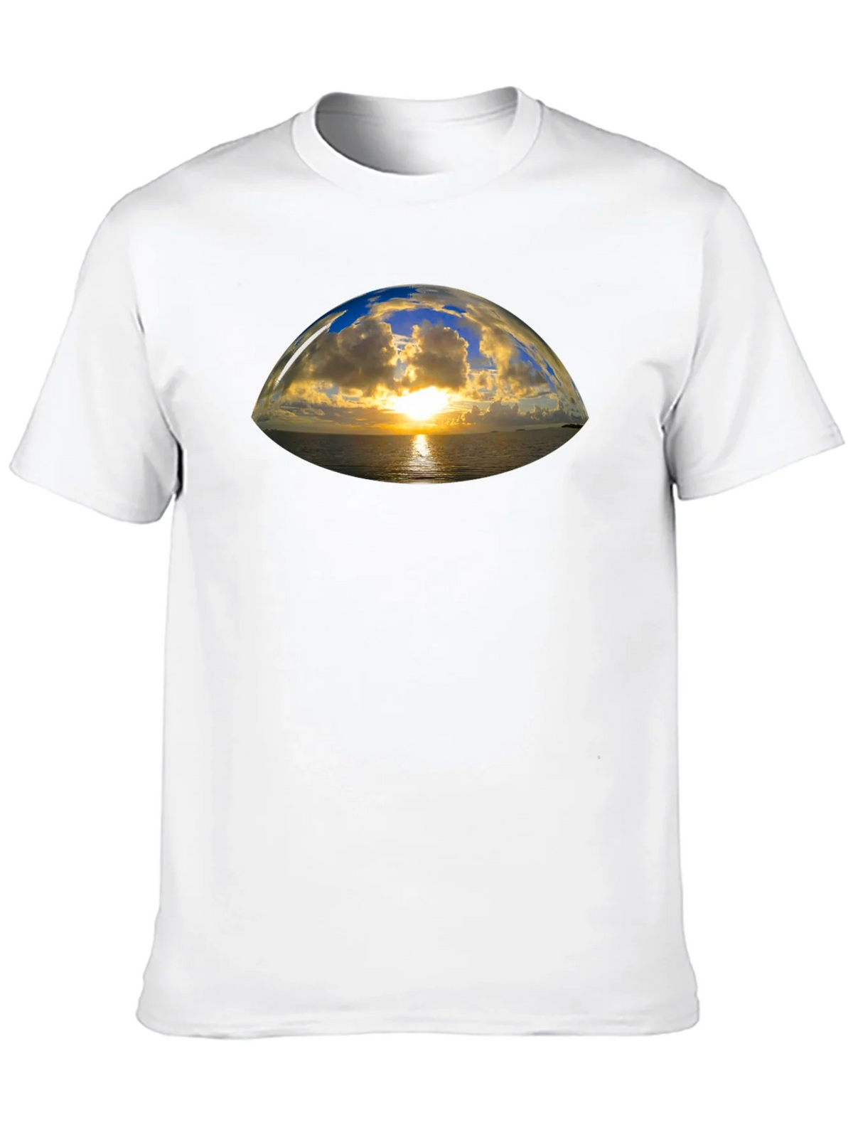 Sunset Vista Graphic Tee - Black Cotton T-Shirt product image 8