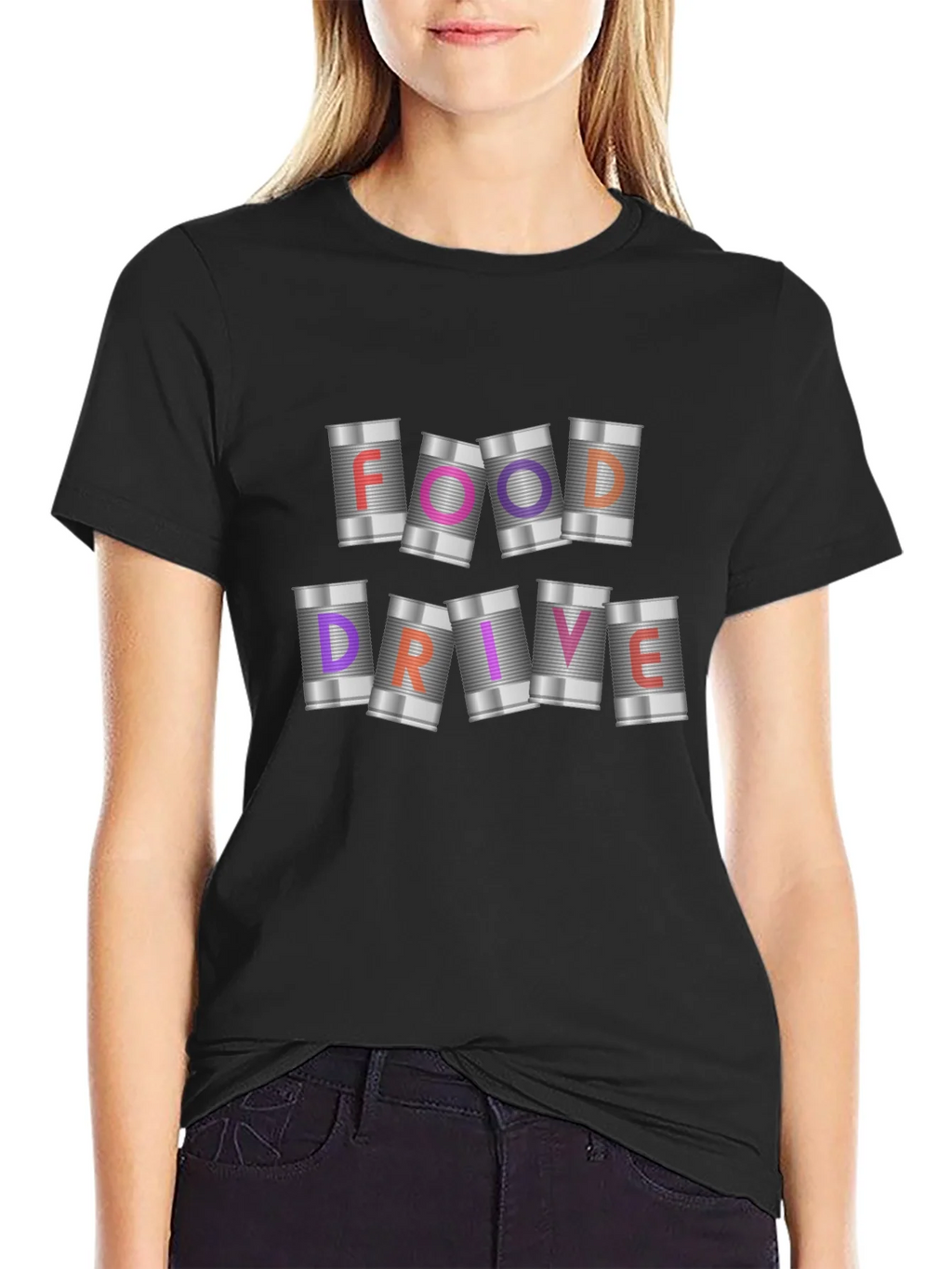 Food Drive T-Shirt: Canned Goods Design product image 2