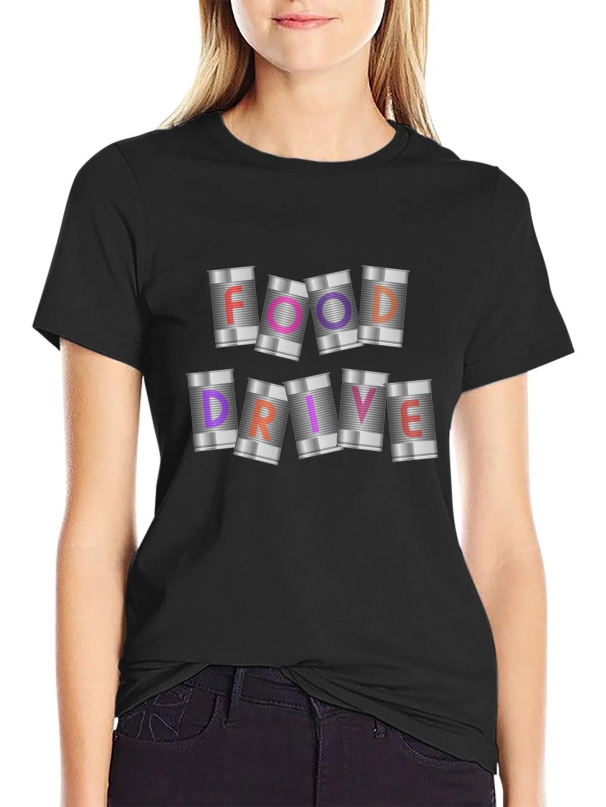 Food Drive T-Shirt: Canned Goods Design product image 2