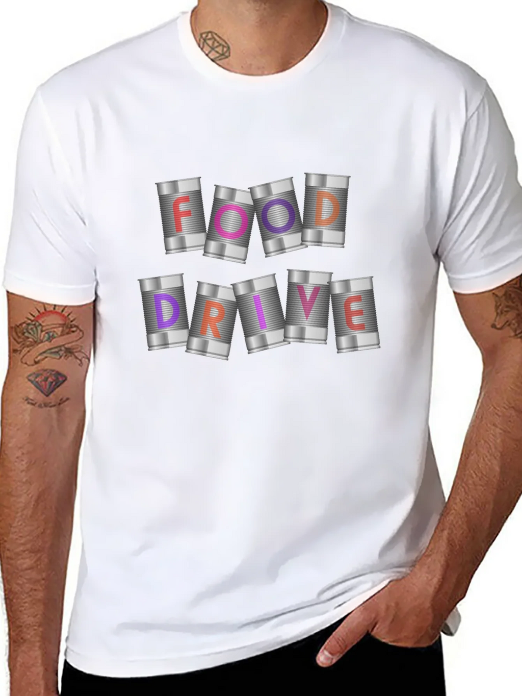Food Drive T-Shirt: Canned Goods Design product image 7