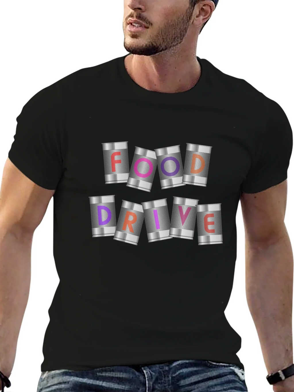 Food Drive T-Shirt: Canned Goods Design product image 6