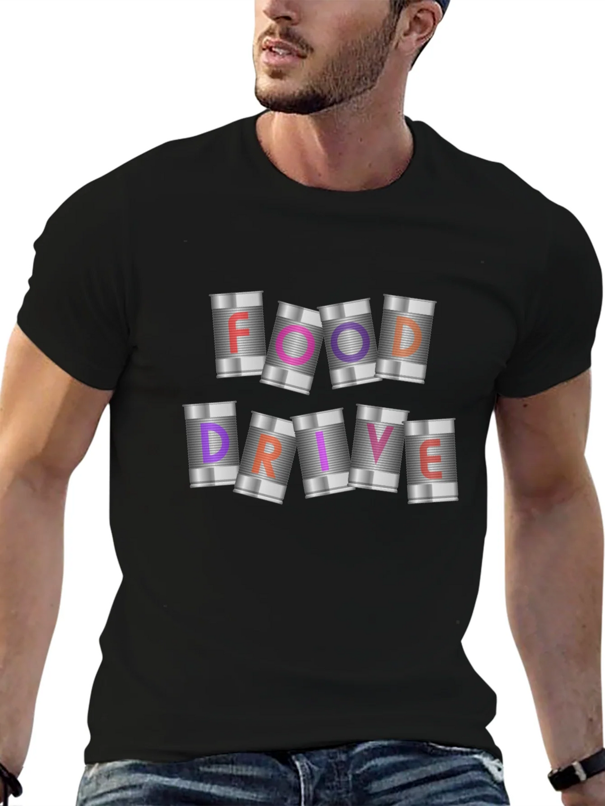 Food Drive T-Shirt: Canned Goods Design product image 6