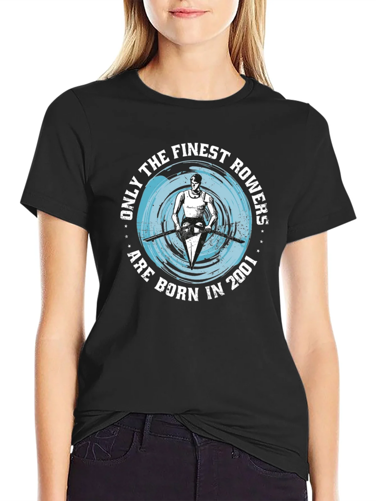 Finest Rowers Born in 2001 Black T-Shirt product image 2