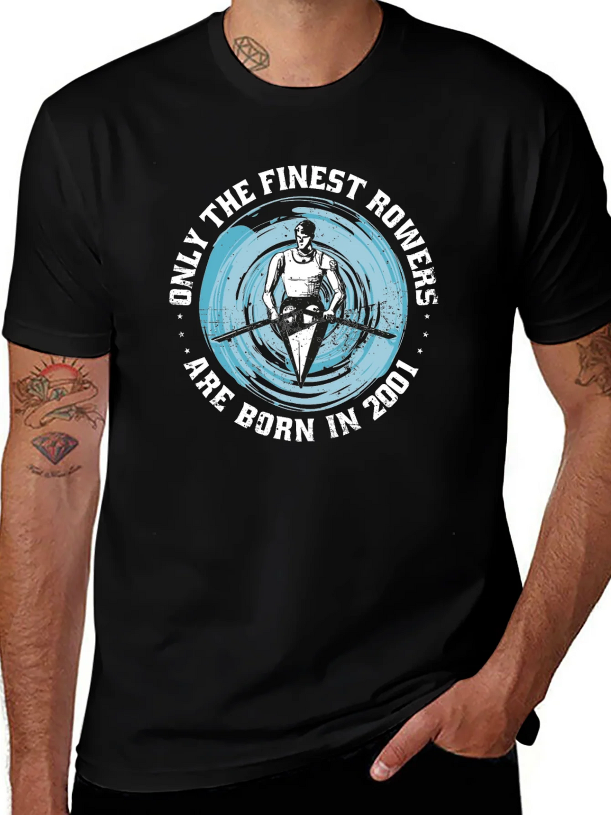 Finest Rowers Born in 2001 Black T-Shirt product image 1