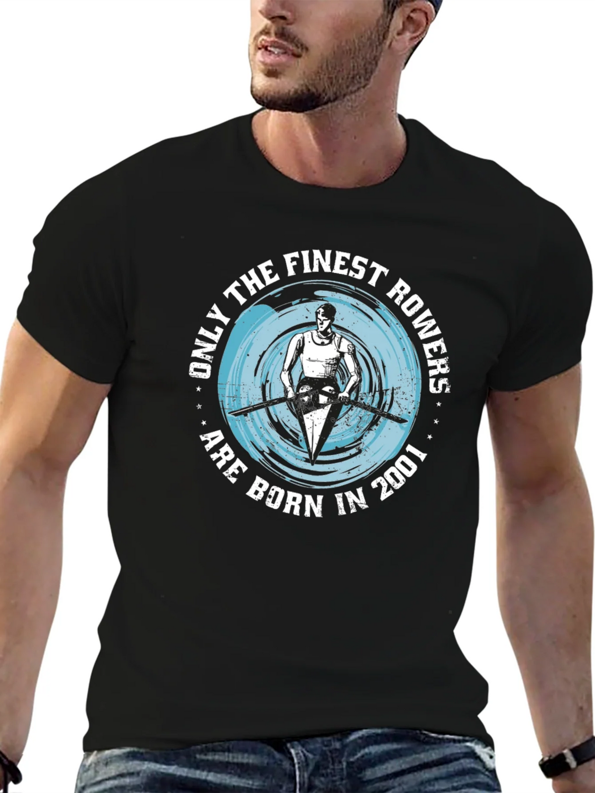 Finest Rowers Born in 2001 Black T-Shirt product image 6