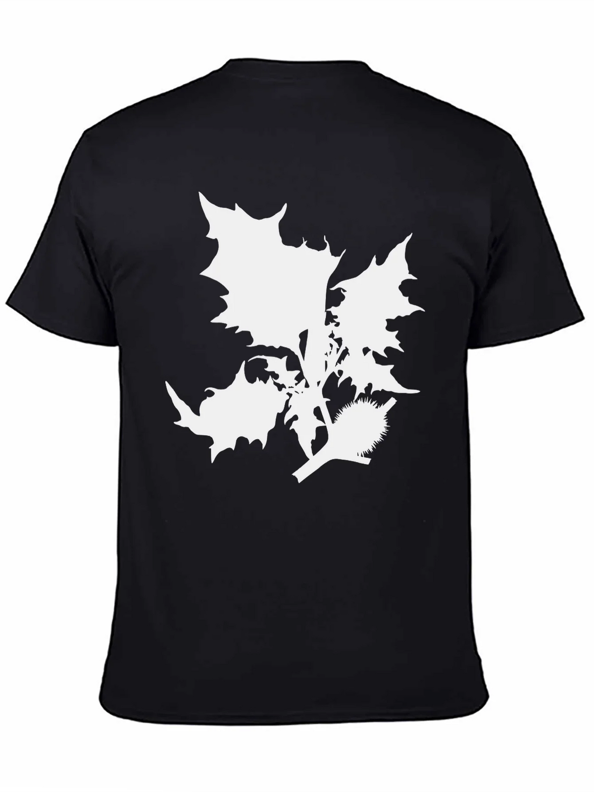 Botanical Graphic Tee - Black Cotton T-Shirt product image 3