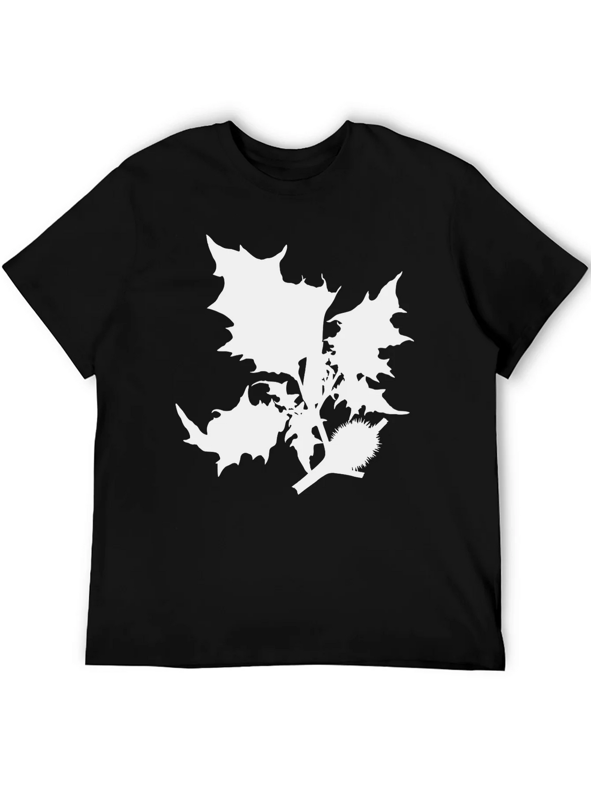 Botanical Graphic Tee - Black Cotton T-Shirt product image 4